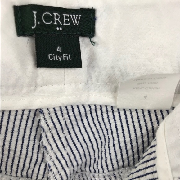 J.Crew Factory White Seersucker Pants 4 - Picture 4 of 7